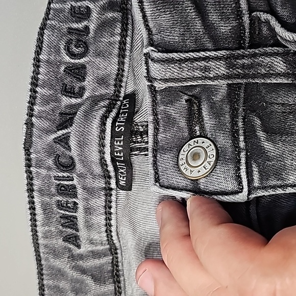 AMERICAN Eagle gray next level stretch size 2 super high rise jeggings - Picture 6 of 8